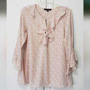 Max Edition Pink Ruffled Sailor Collar Blouse